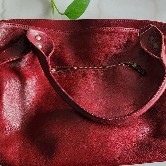 Floto Red Leather Bag - Picture 6 of 12